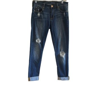 Articles of Society Women's Distressed Prairie Denim Jeans Cropped Size …